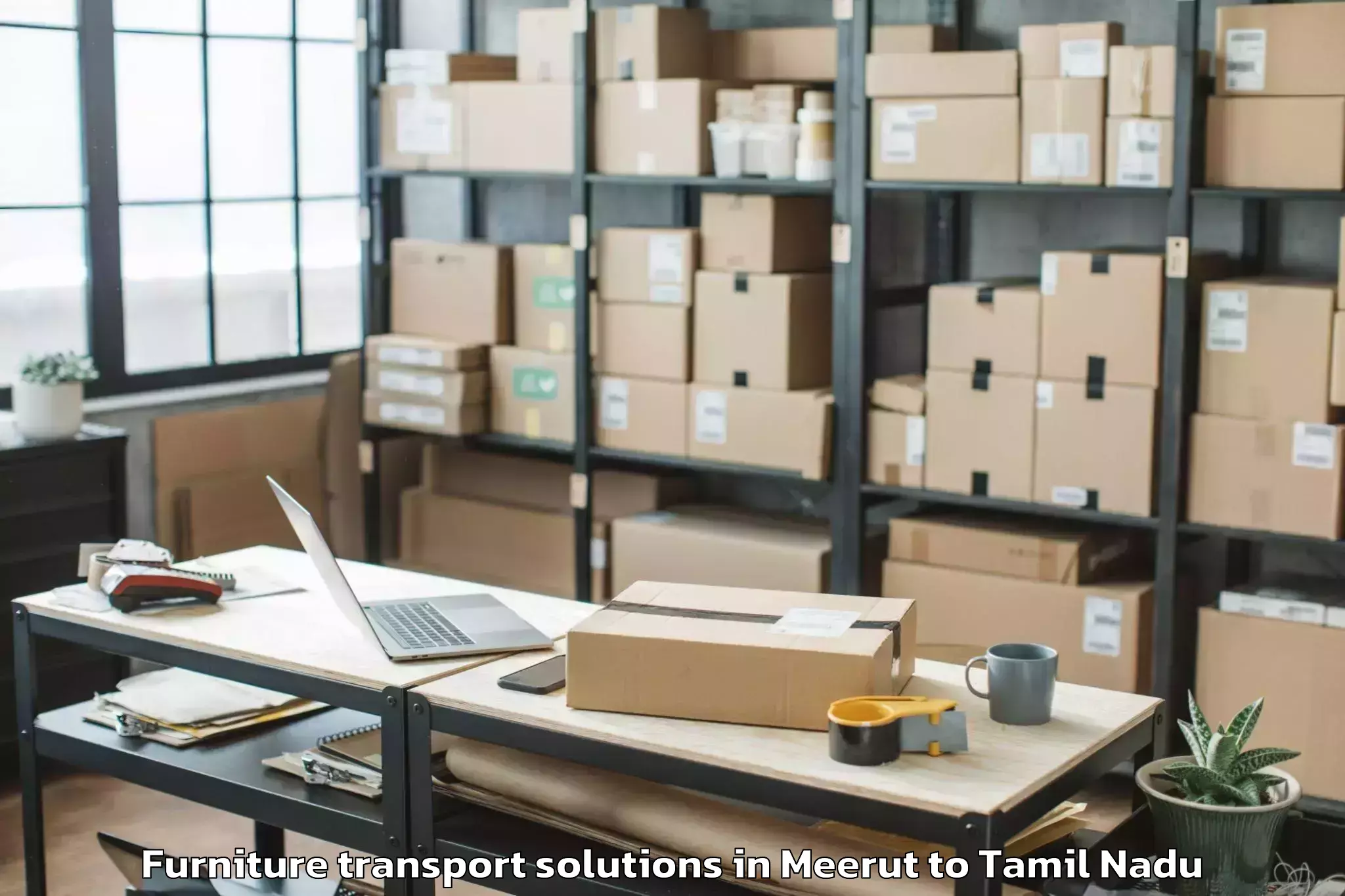 Book Meerut to Yercaud Furniture Transport Solutions Online